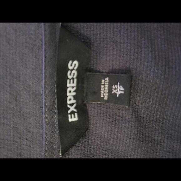 Express XS Grey blouse with criss cross at chest neckline - Picture 3 of 4